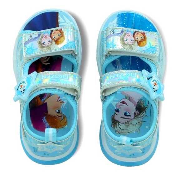 Disney Frozen Adventure Ankle Strap Light Up Sandals - Picture 1 of 5